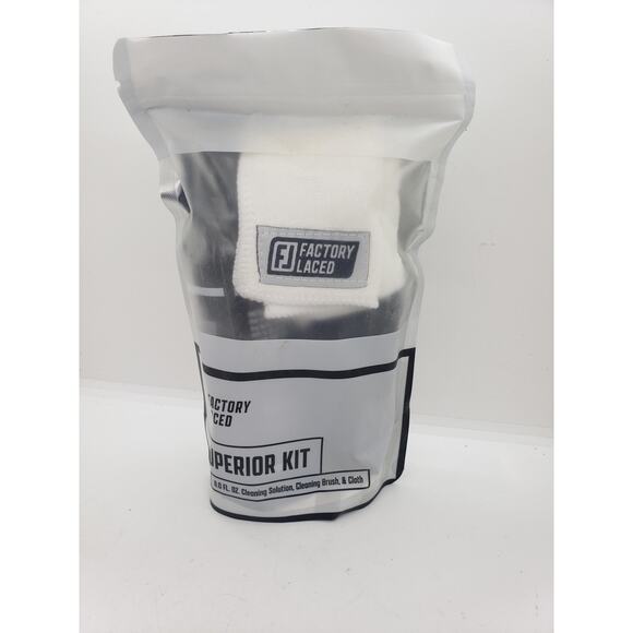 Factory Laced Superior Sneaker Shoe Cleaning Kit 8oz Solution Brush Cloth NEW - Picture 3 of 7